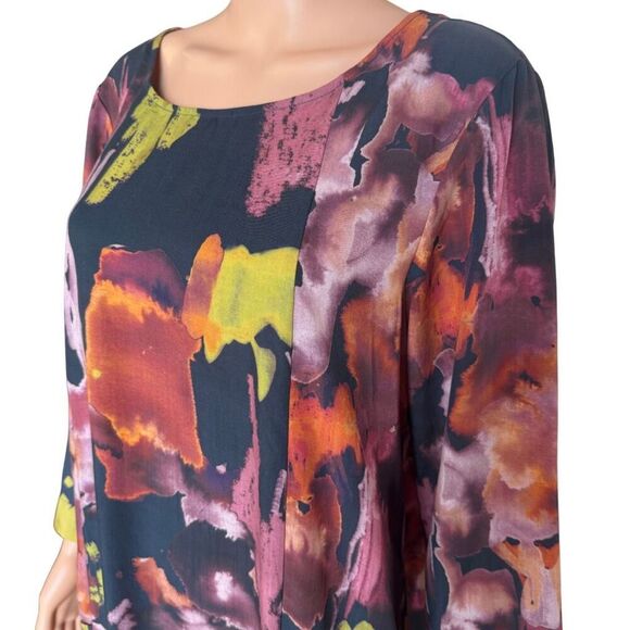 Thought UK Navy Abstract Colorful Sheath Mini Dress - Picture 3 of 6